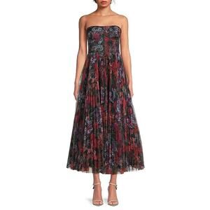NEW Hutch Alba Floral Pleated Tulle Maxi Gown Size 2